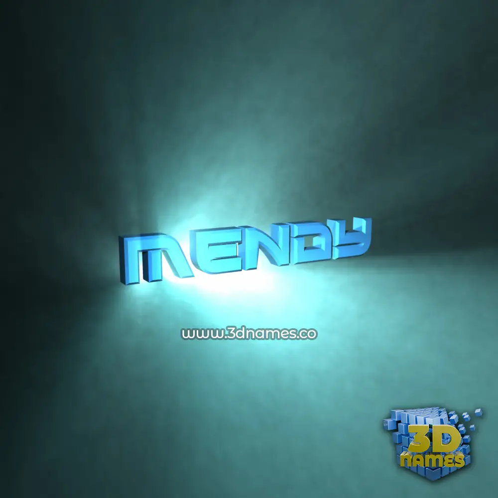 mendy in Light Shine style - 3D name wallpaper