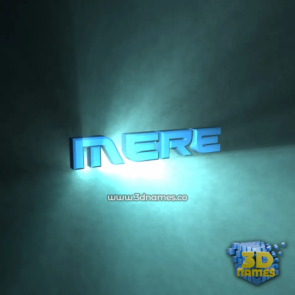 mere in Light Shine style - 3D name wallpaper