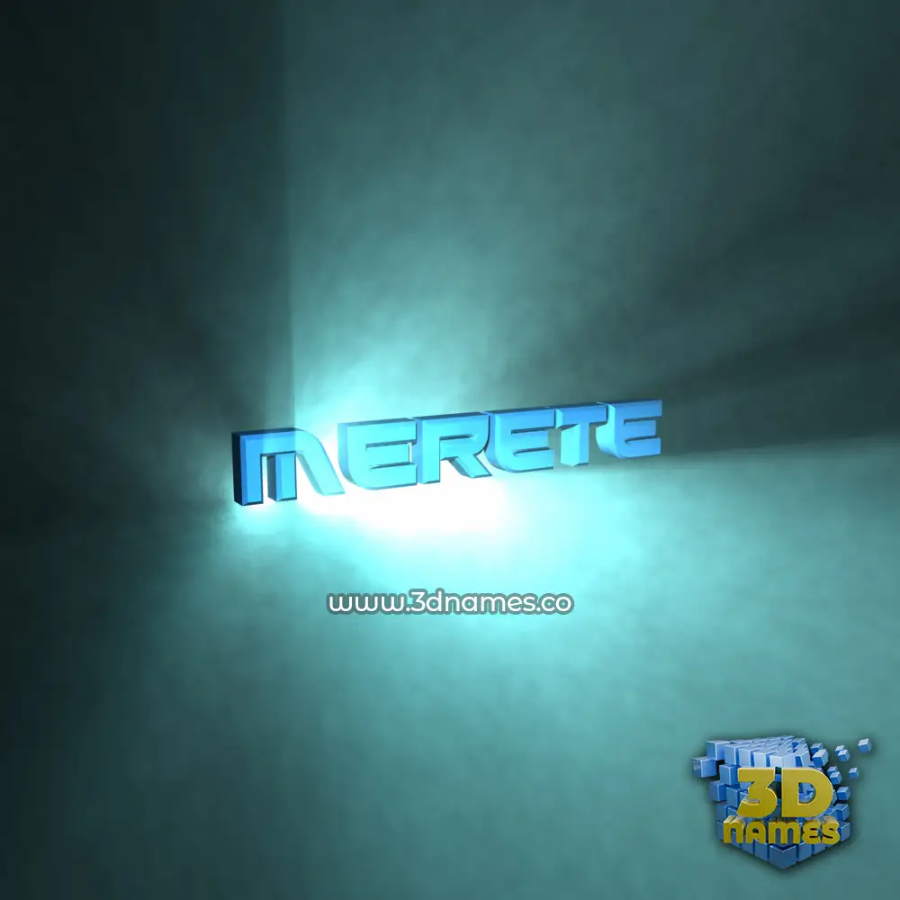 merete in Light Shine style - 3D name wallpaper