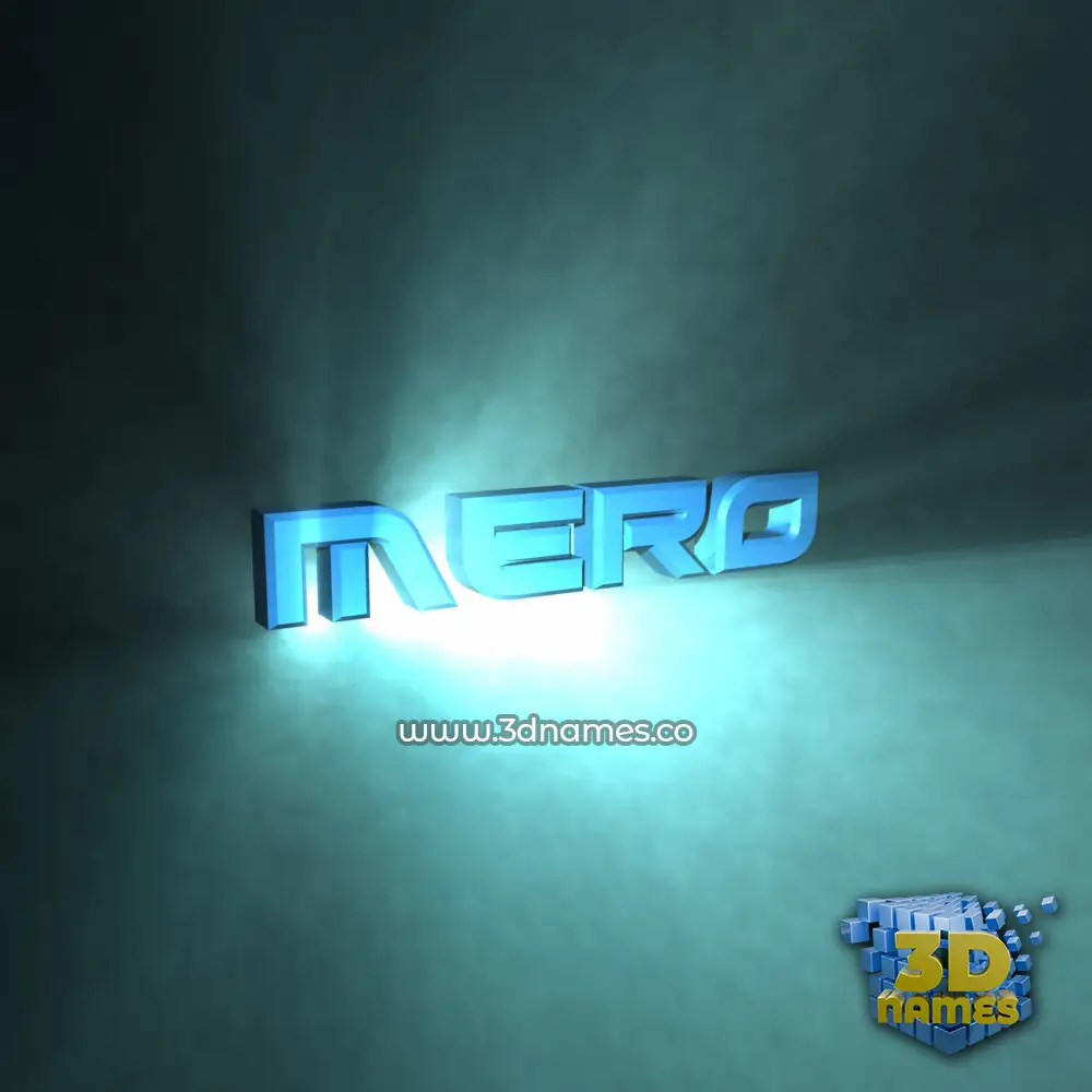 mero in Light Shine style - 3D name wallpaper