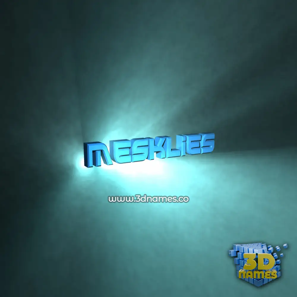 mesklies in Light Shine style - 3D name wallpaper