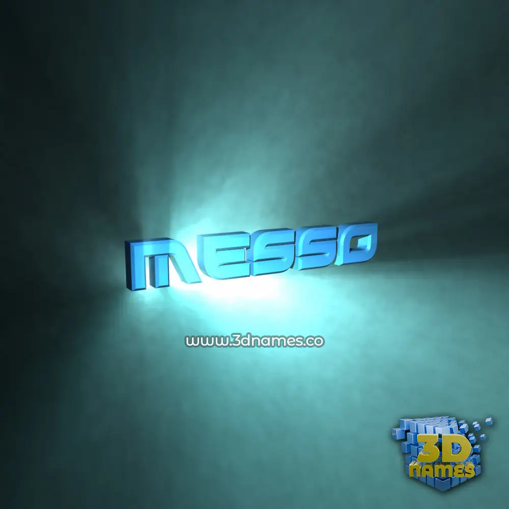 messo in Light Shine style - 3D name wallpaper