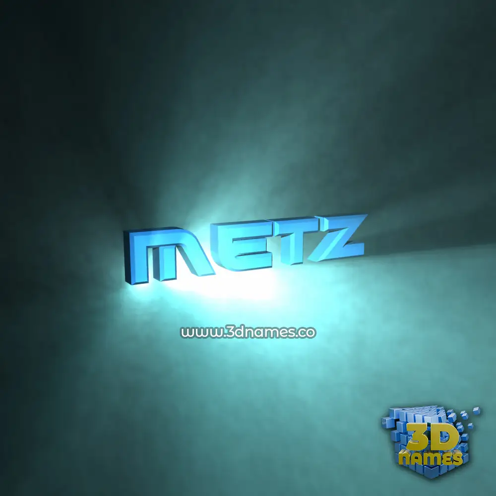 metz in Light Shine style - 3D name wallpaper