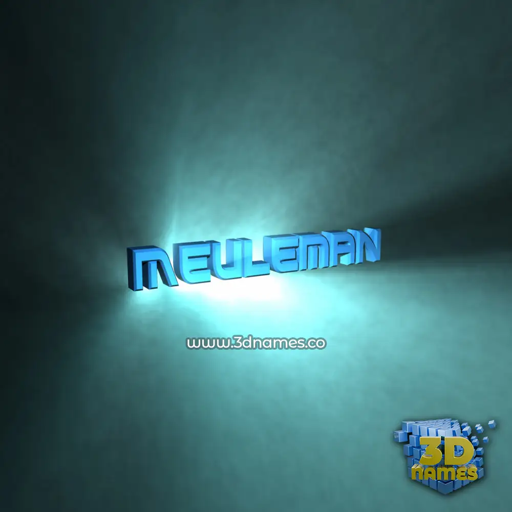 meuleman in Light Shine style - 3D name wallpaper