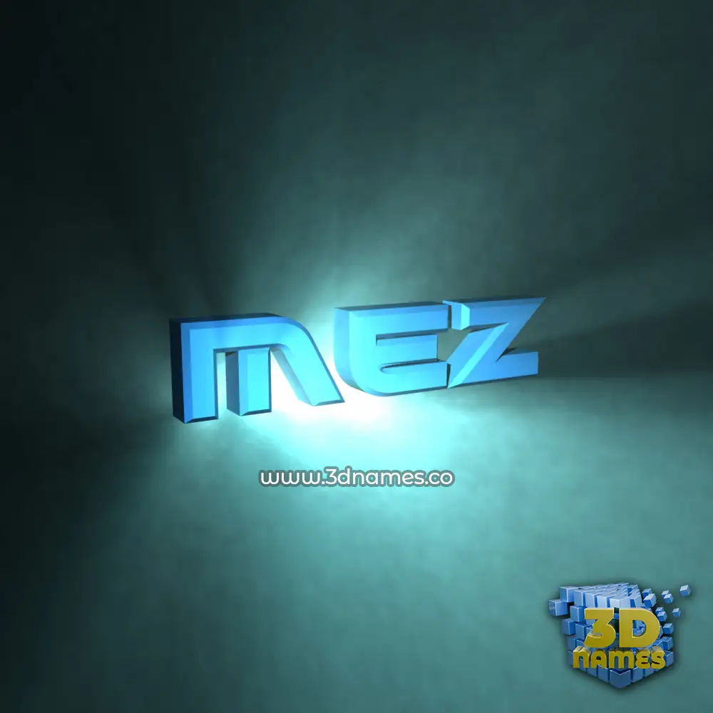 mez in Light Shine style - 3D name wallpaper