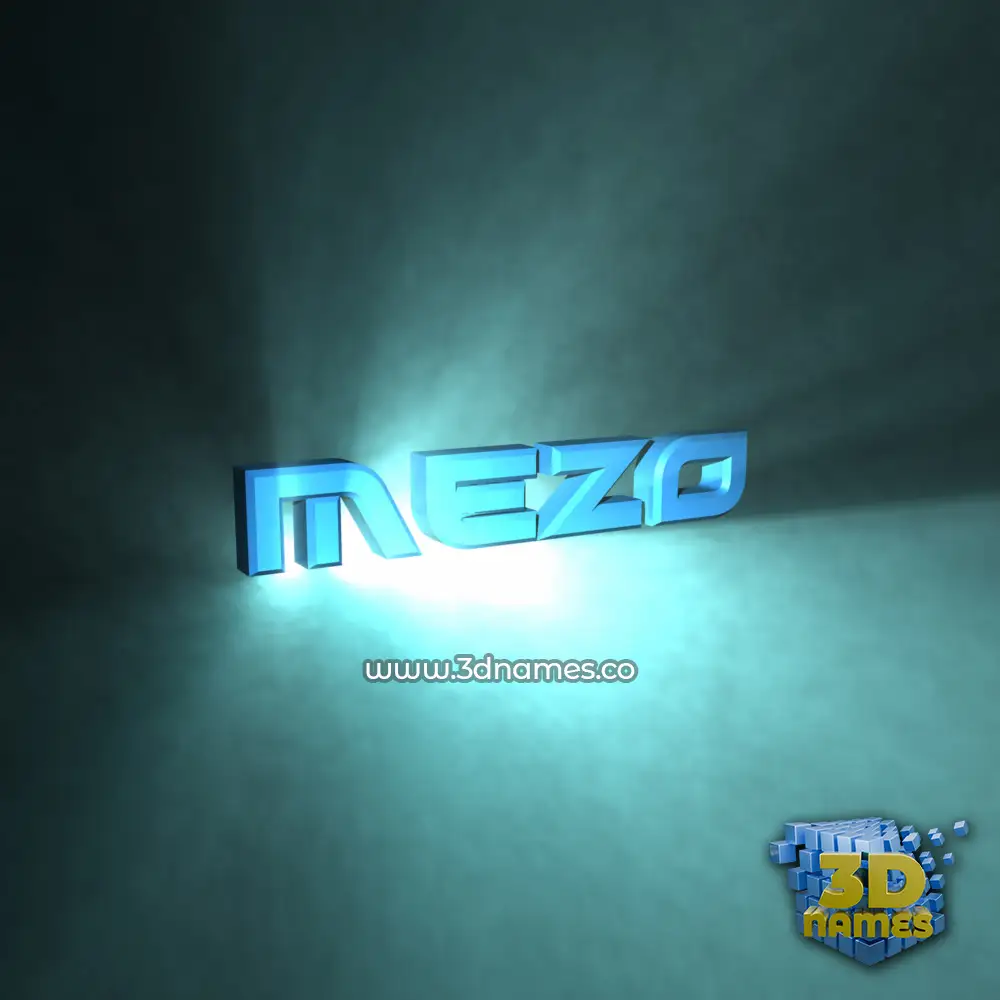 mezo in Light Shine style - 3D name wallpaper