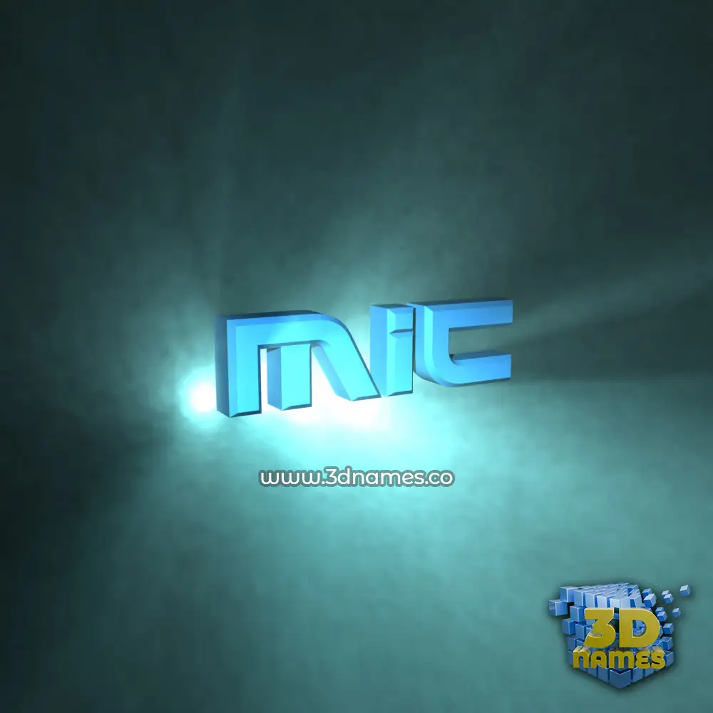 mic in Light Shine style - 3D name wallpaper