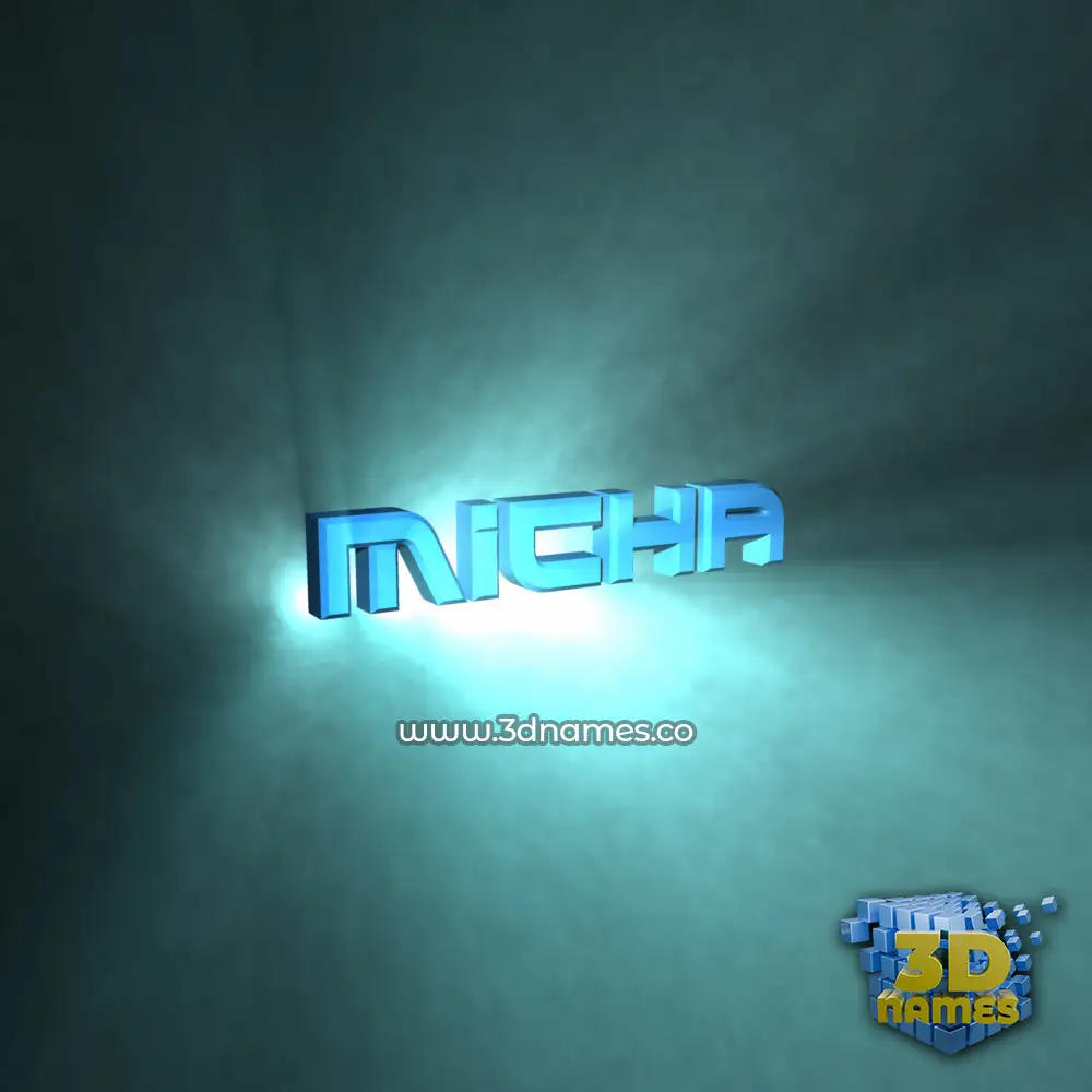 micha in Light Shine style - 3D name wallpaper