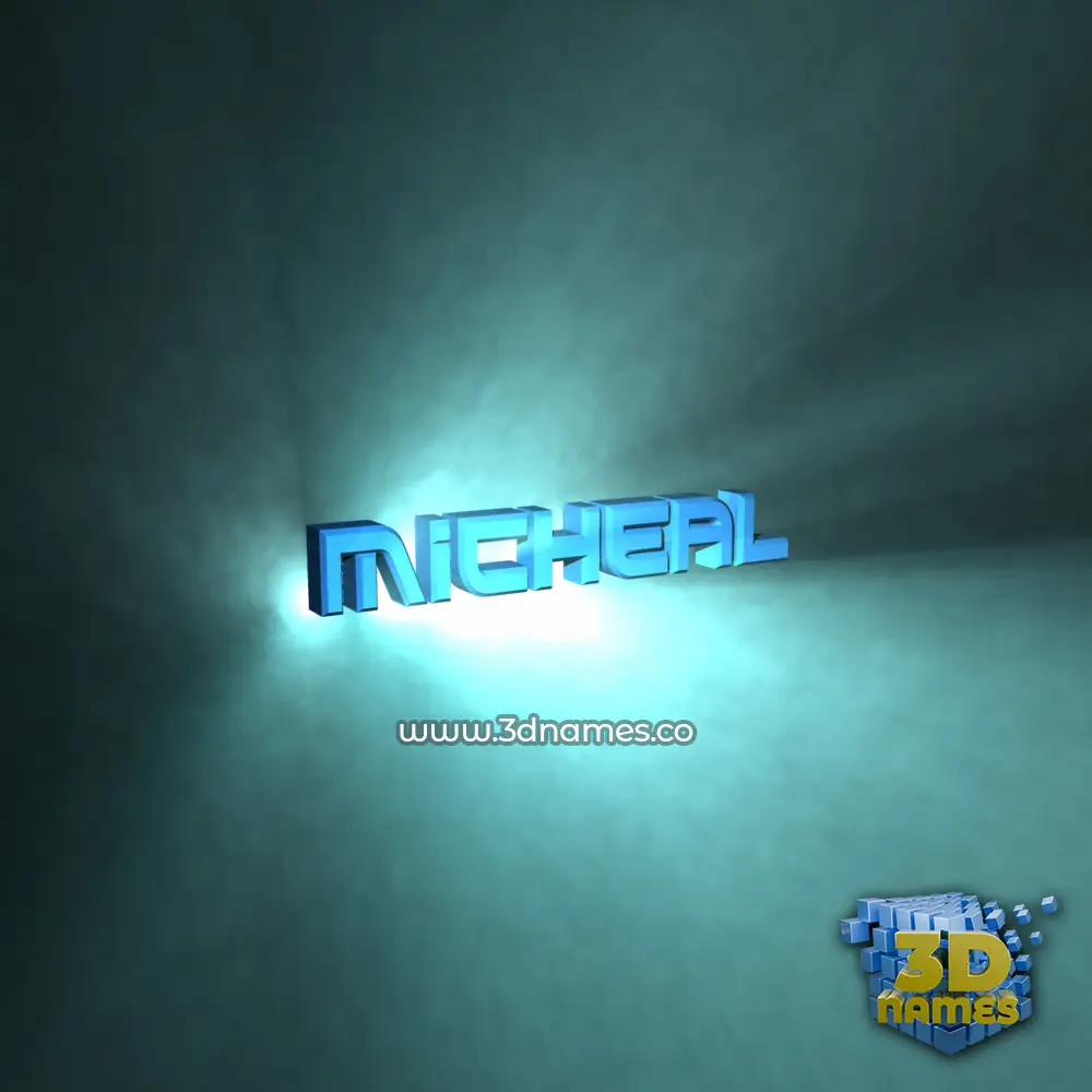 micheal in Light Shine style - 3D name wallpaper