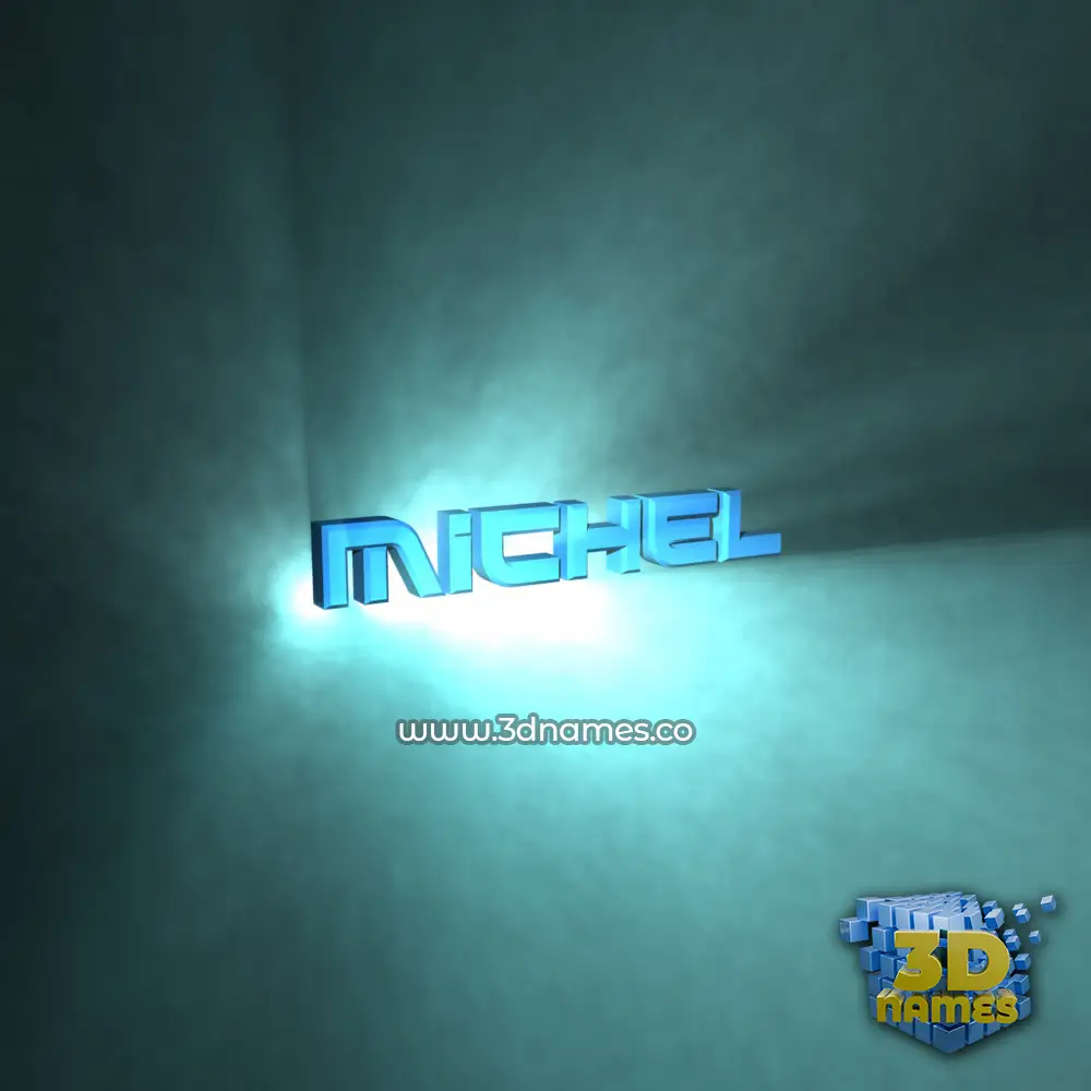 michel in Light Shine style - 3D name wallpaper