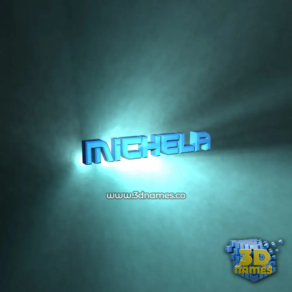michela in Light Shine style - 3D name wallpaper