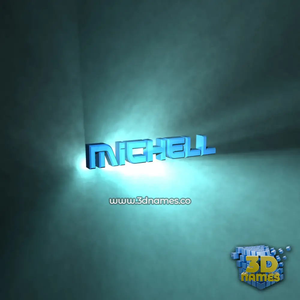 michell in Light Shine style - 3D name wallpaper