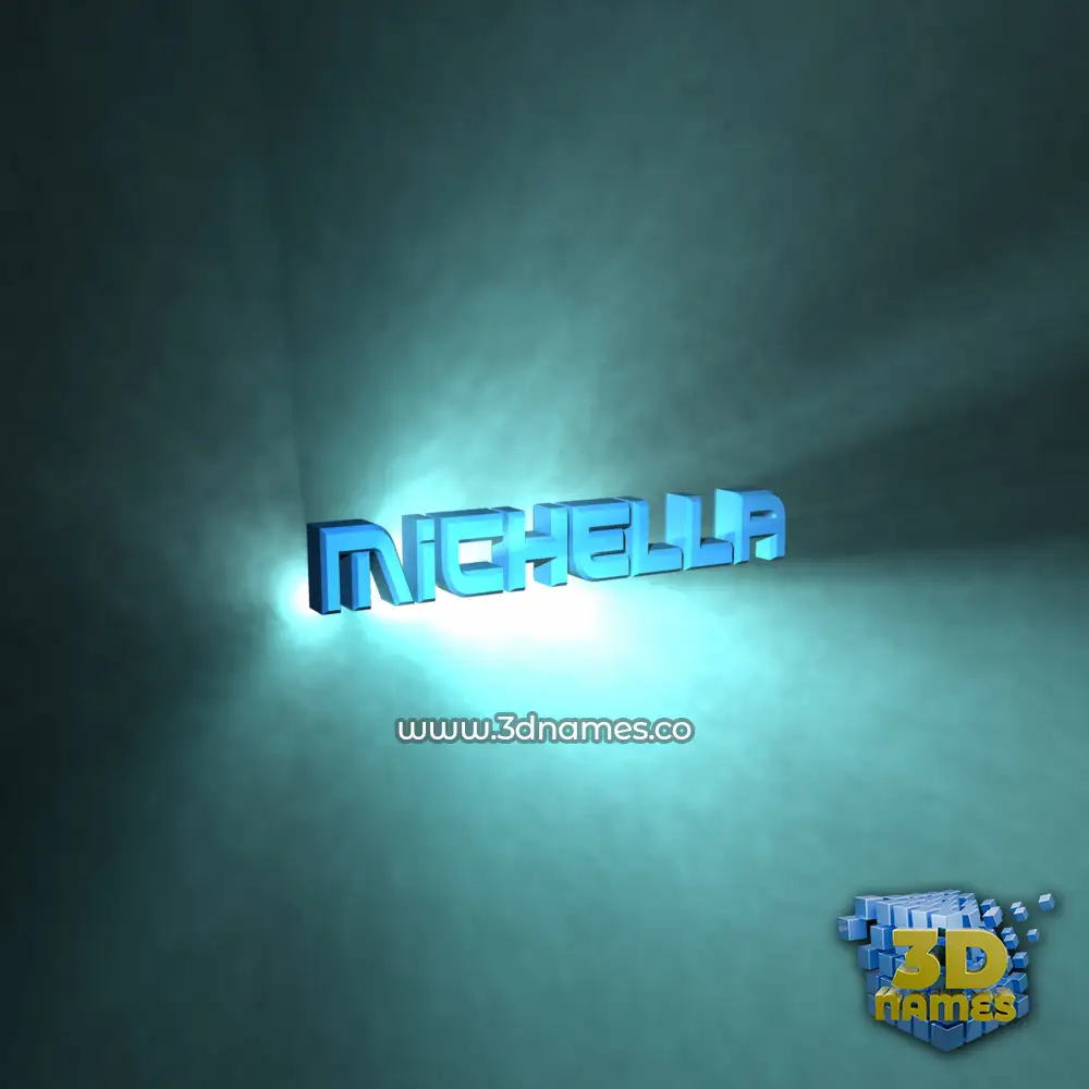 michella in Light Shine style - 3D name wallpaper