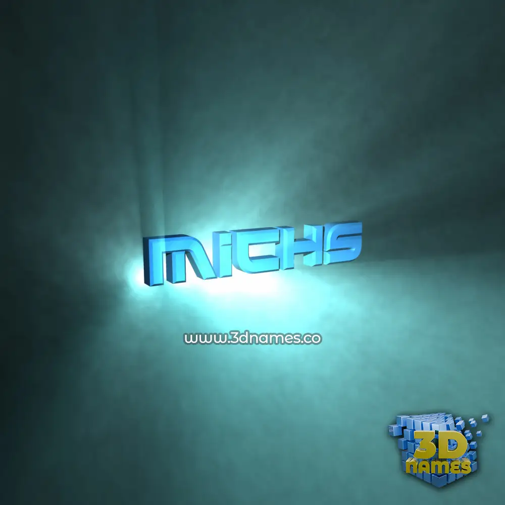michs in Light Shine style - 3D name wallpaper