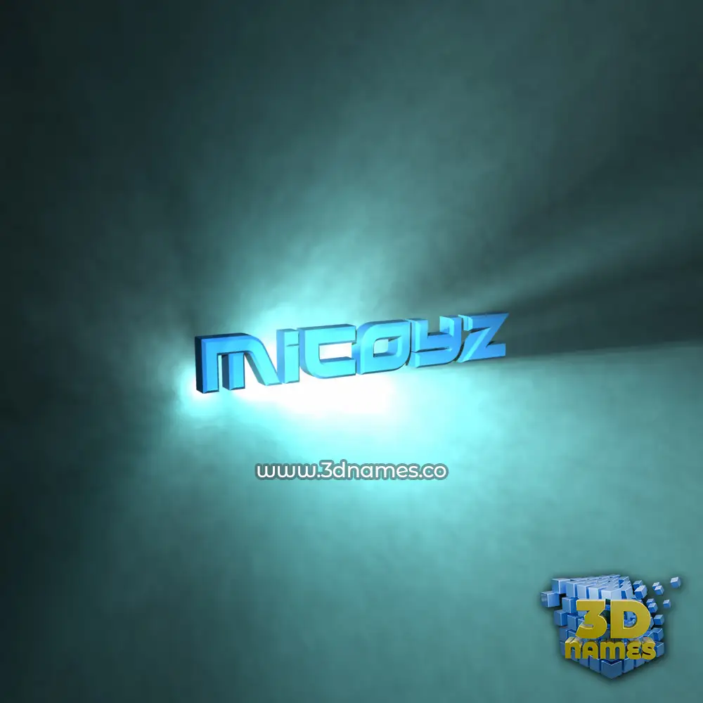 micoyz in Light Shine style - 3D name wallpaper