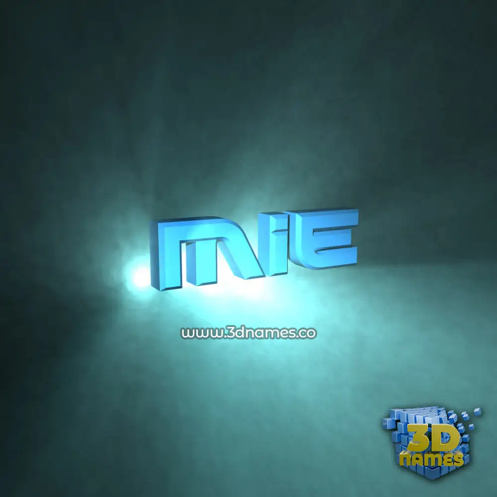 mie in Light Shine style - 3D name wallpaper