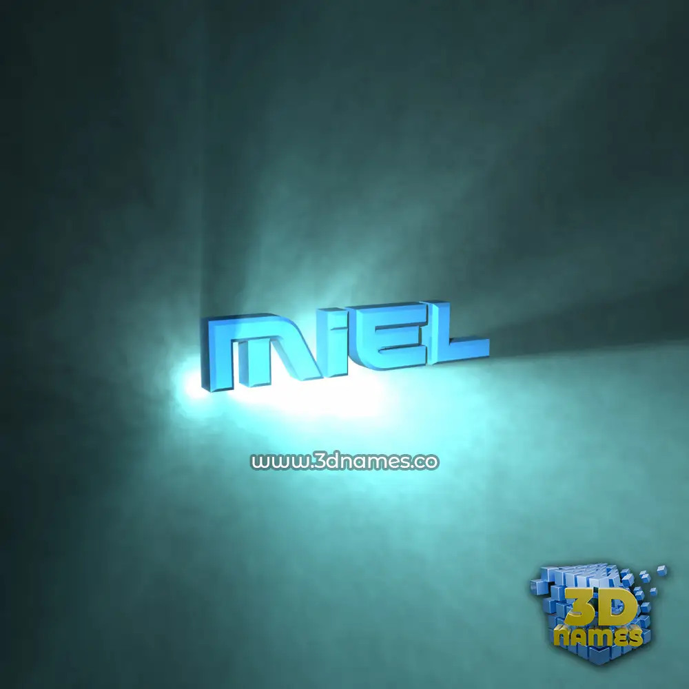 miel in Light Shine style - 3D name wallpaper