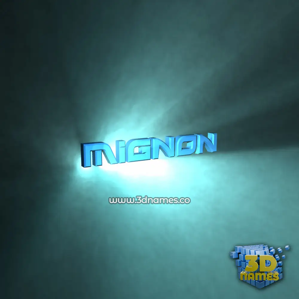 mignon in Light Shine style - 3D name wallpaper