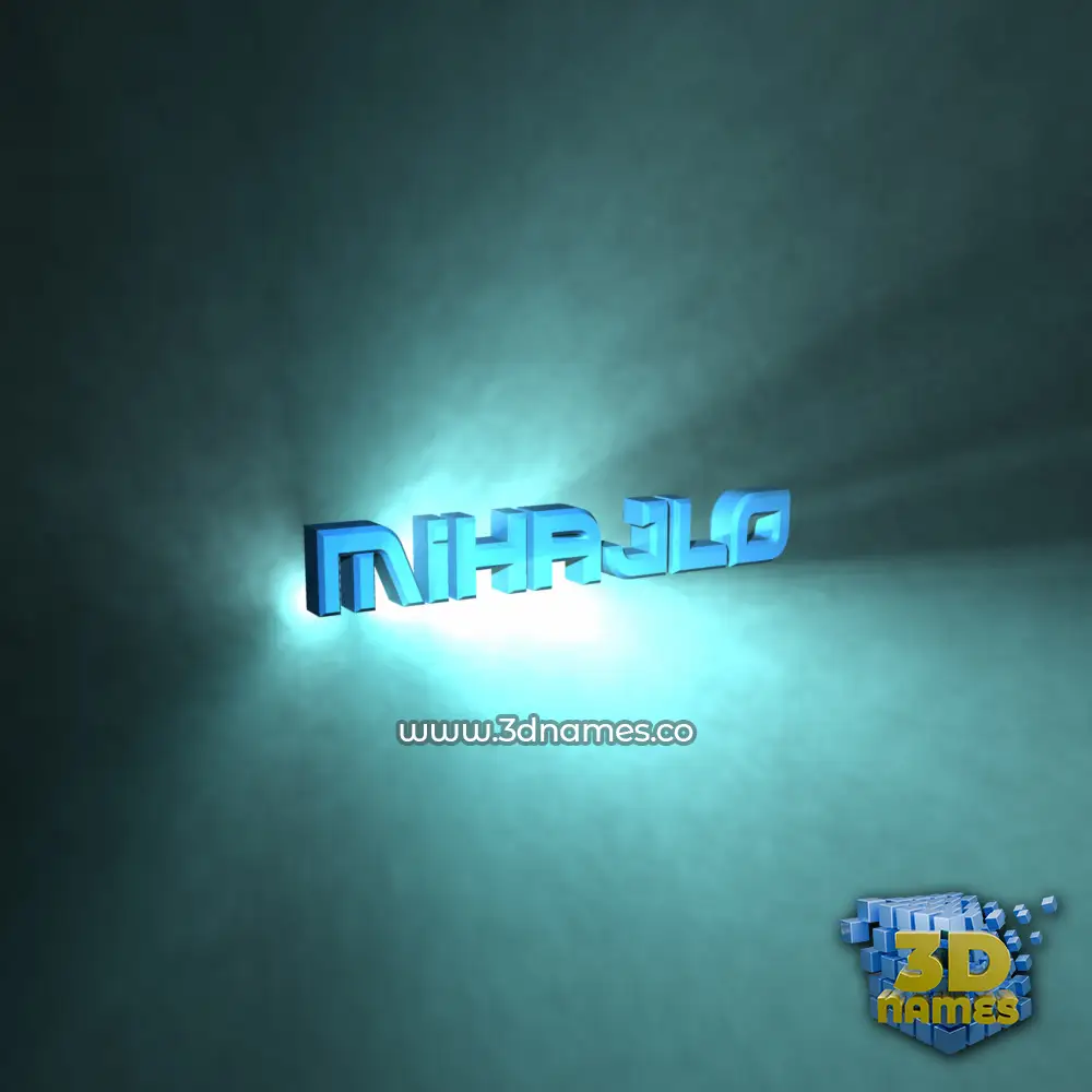 mihajlo in Light Shine style - 3D name wallpaper