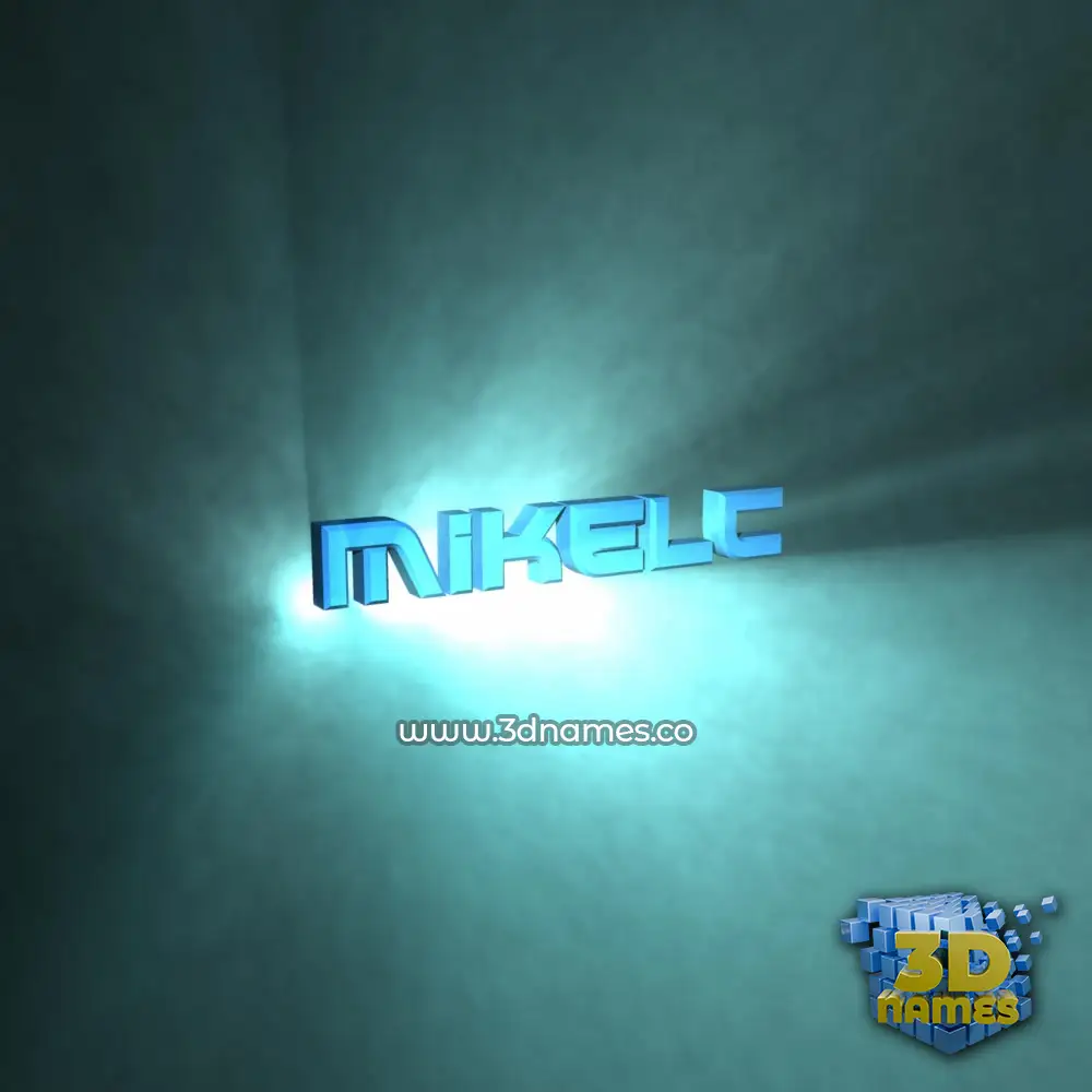 mikelc in Light Shine style - 3D name wallpaper