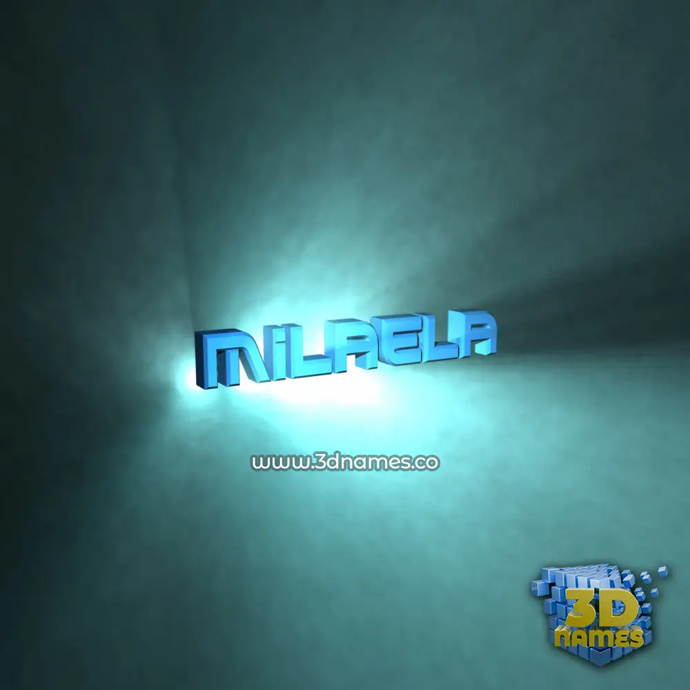 milaela in Light Shine style - 3D name wallpaper