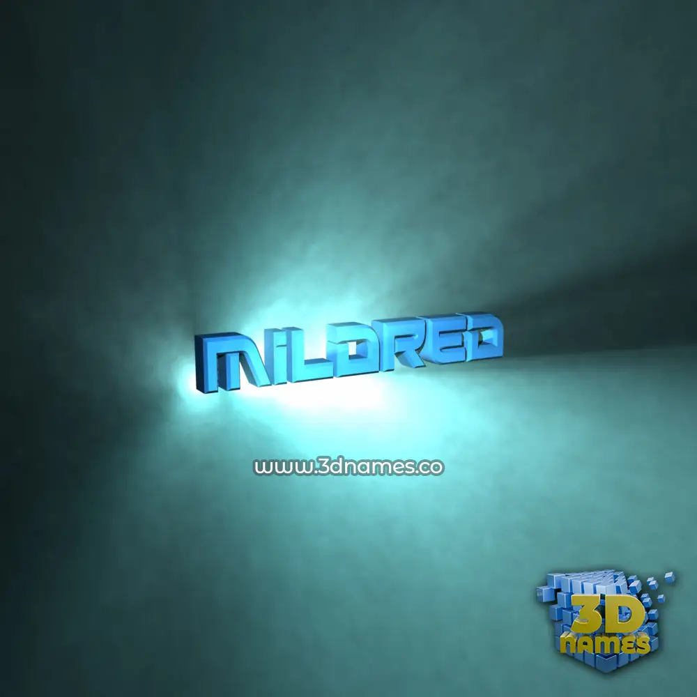 mildred in Light Shine style - 3D name wallpaper