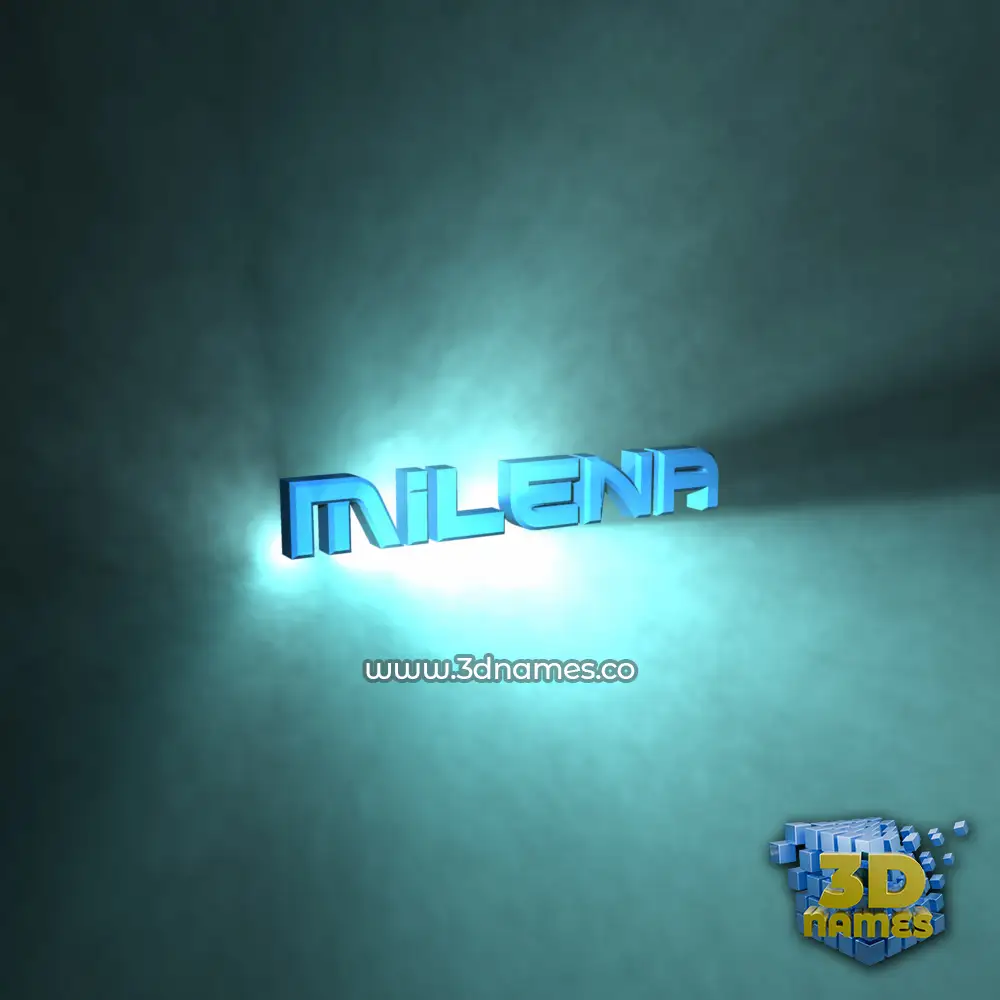 milena in Light Shine style - 3D name wallpaper