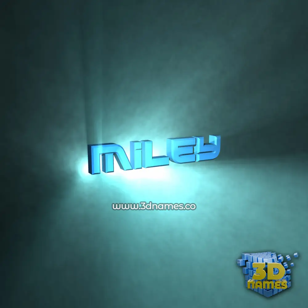 miley in Light Shine style - 3D name wallpaper