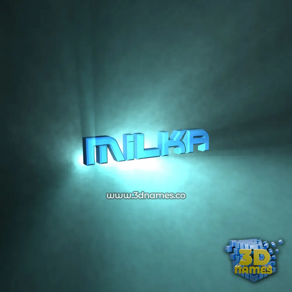 milka in Light Shine style - 3D name wallpaper