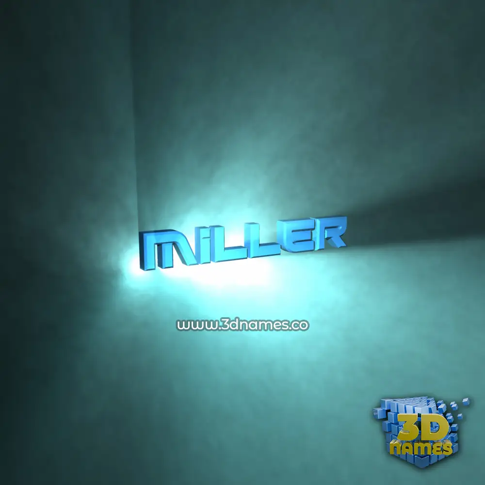 miller in Light Shine style - 3D name wallpaper
