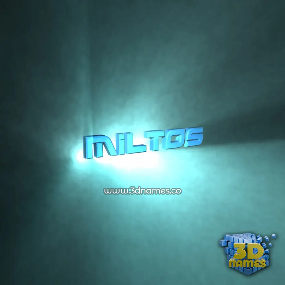 miltos in Light Shine style - 3D name wallpaper
