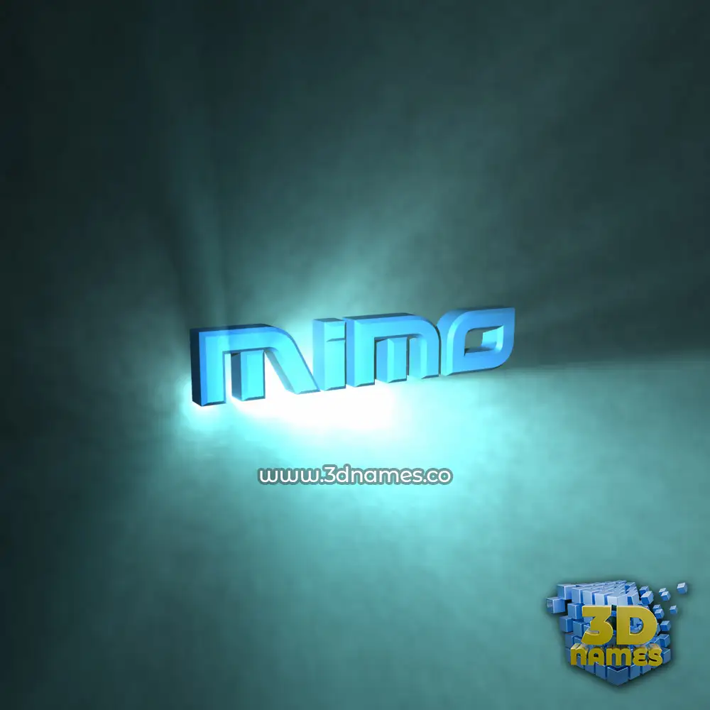 mimo in Light Shine style - 3D name wallpaper