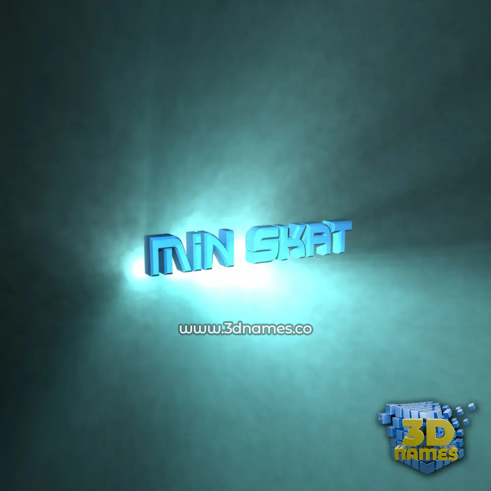 min skat in Light Shine style - 3D name wallpaper