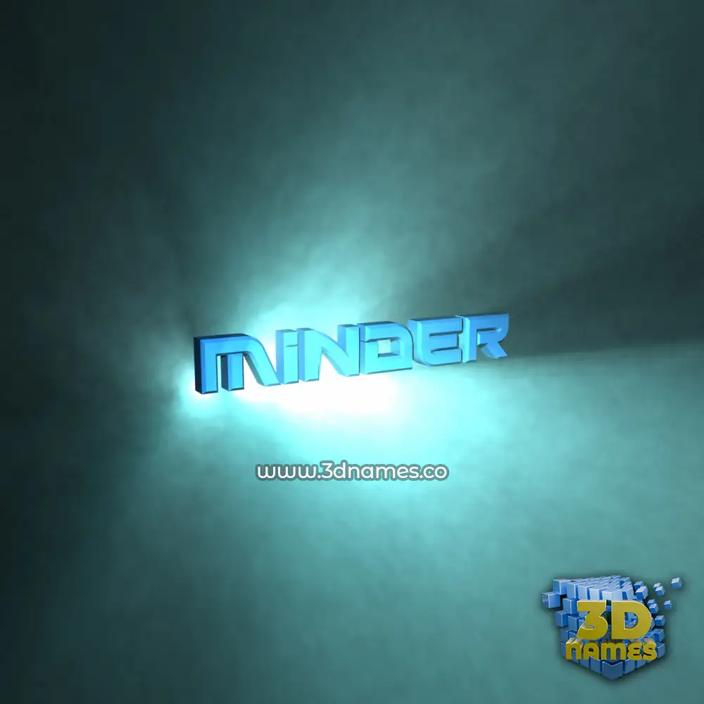 minder in Light Shine style - 3D name wallpaper