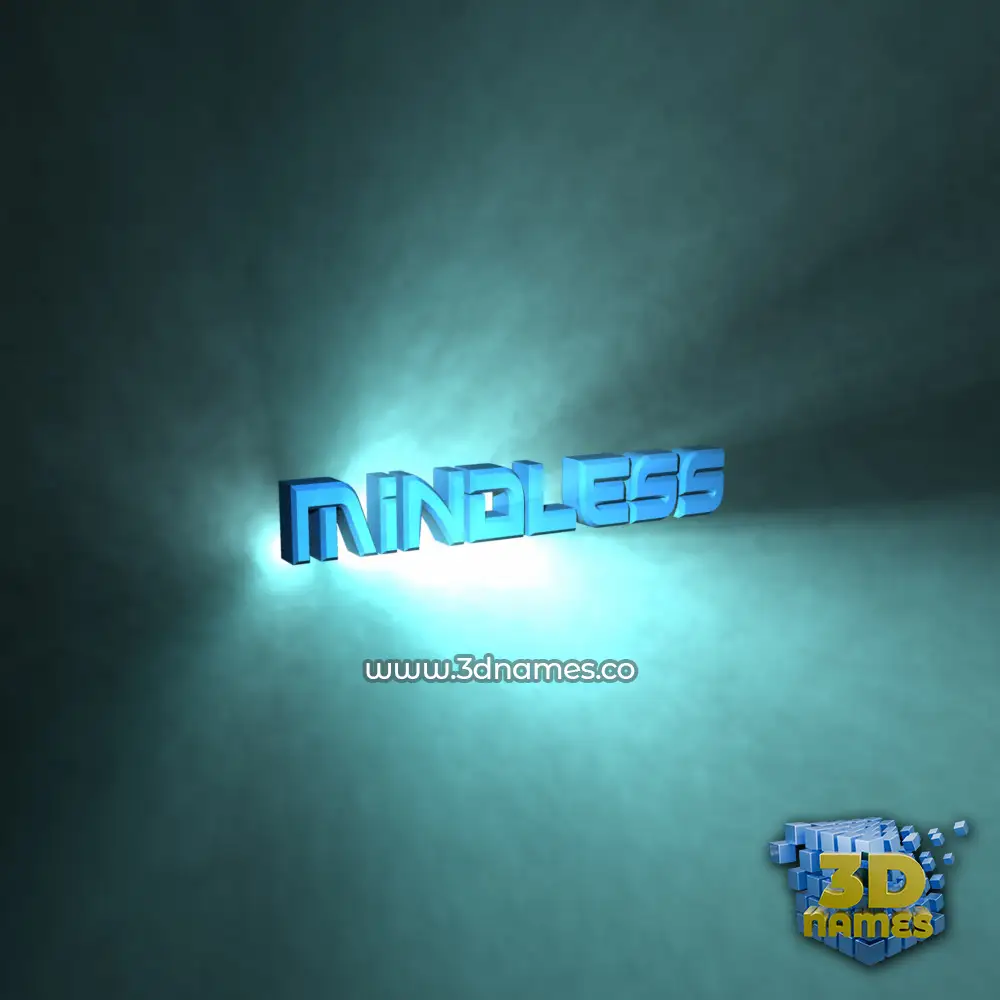 mindless in Light Shine style - 3D name wallpaper