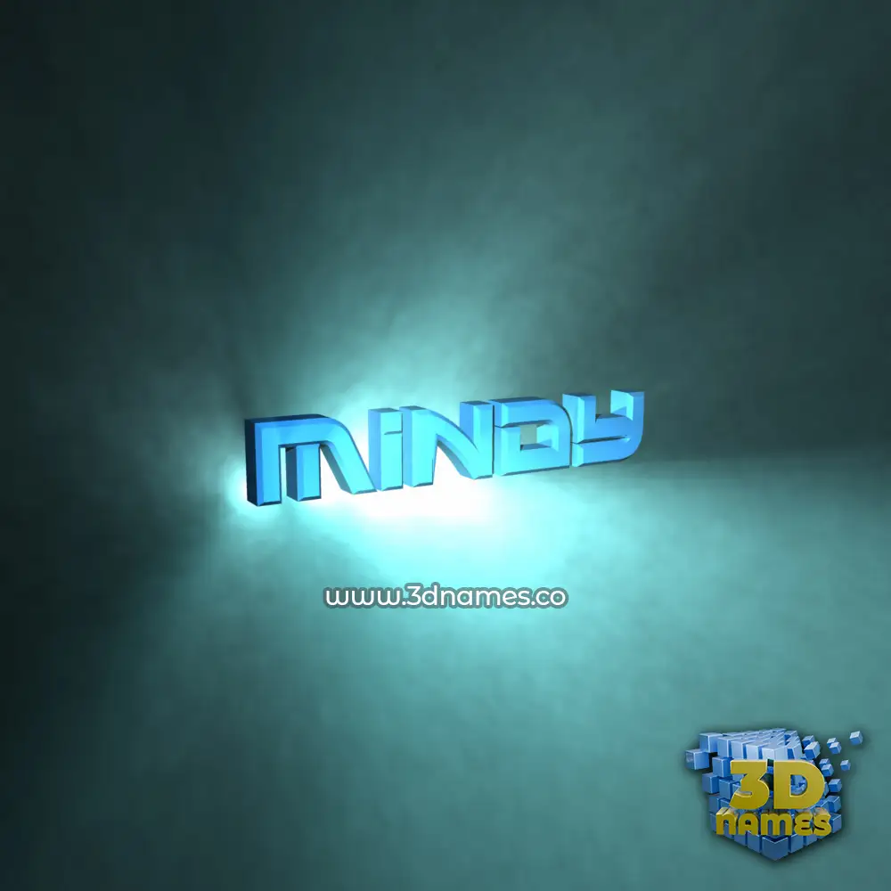 mindy in Light Shine style - 3D name wallpaper