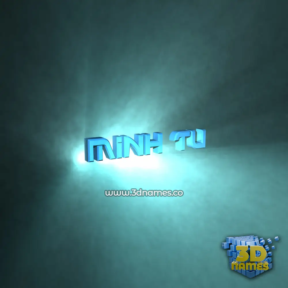 minh tu in Light Shine style - 3D name wallpaper