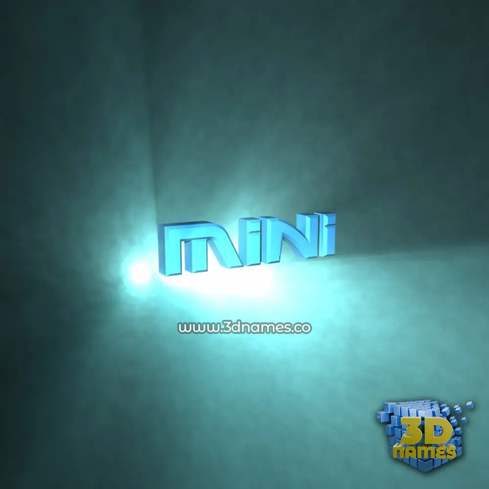 mini in Light Shine style - 3D name wallpaper