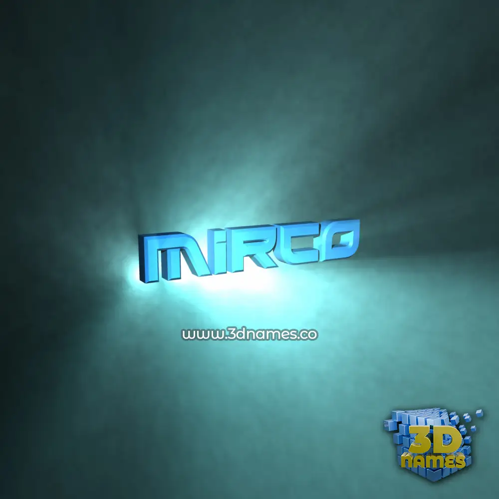 mirco in Light Shine style - 3D name wallpaper