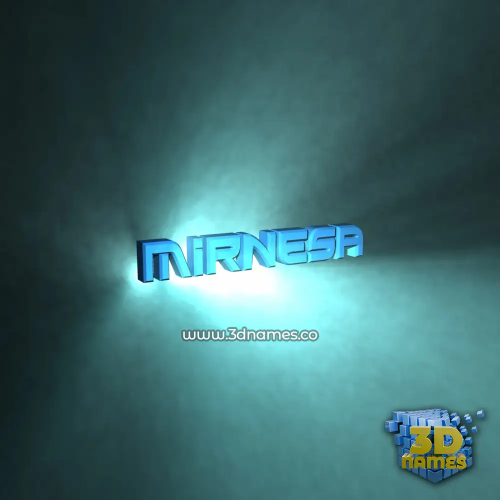 mirnesa in Light Shine style - 3D name wallpaper