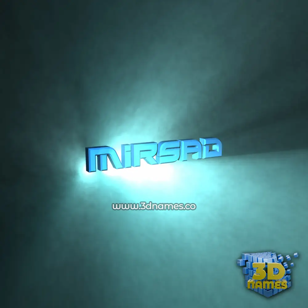 mirsad in Light Shine style - 3D name wallpaper