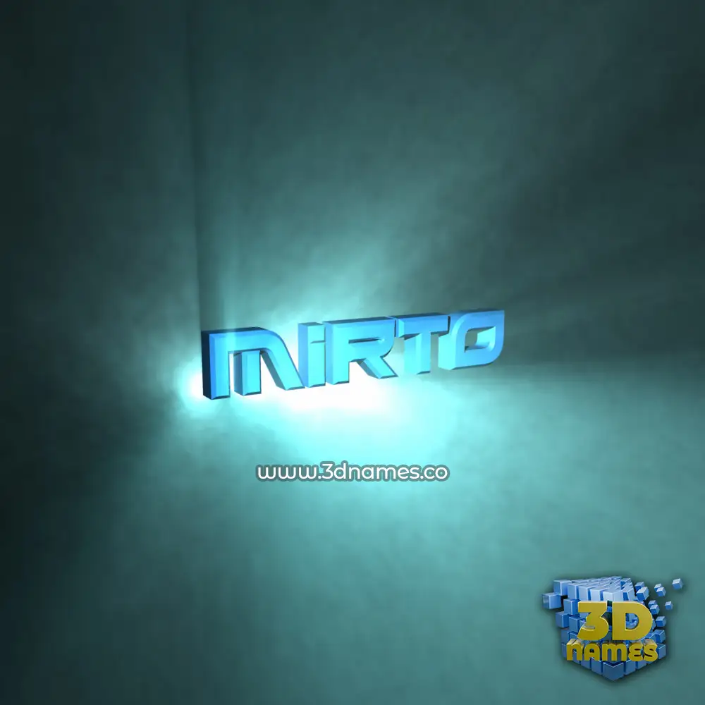 mirto in Light Shine style - 3D name wallpaper