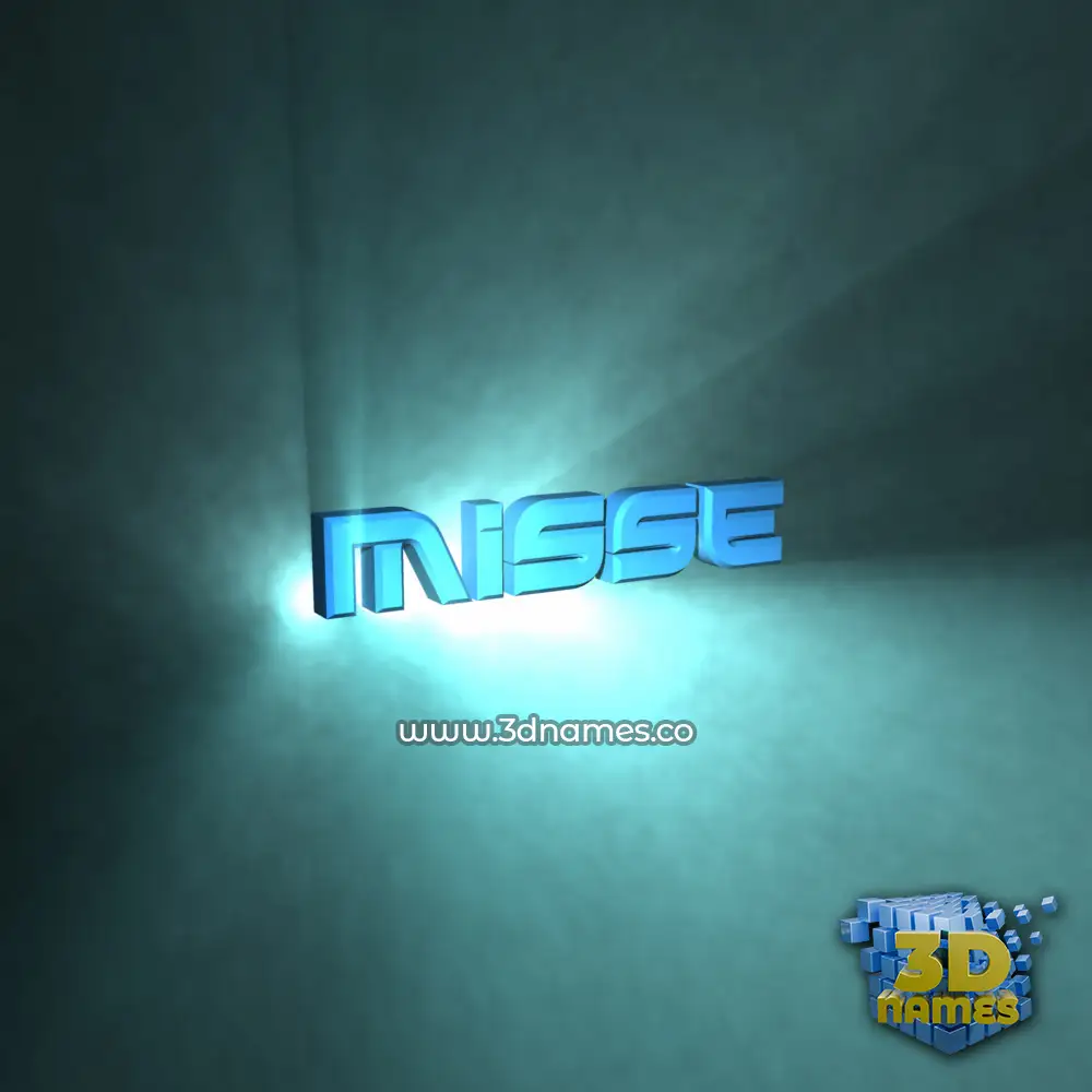 misse in Light Shine style - 3D name wallpaper
