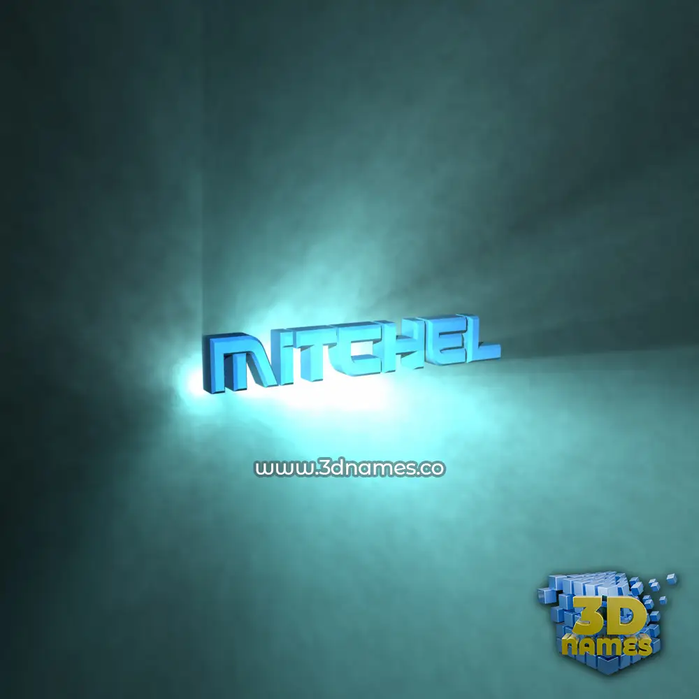 mitchel in Light Shine style - 3D name wallpaper