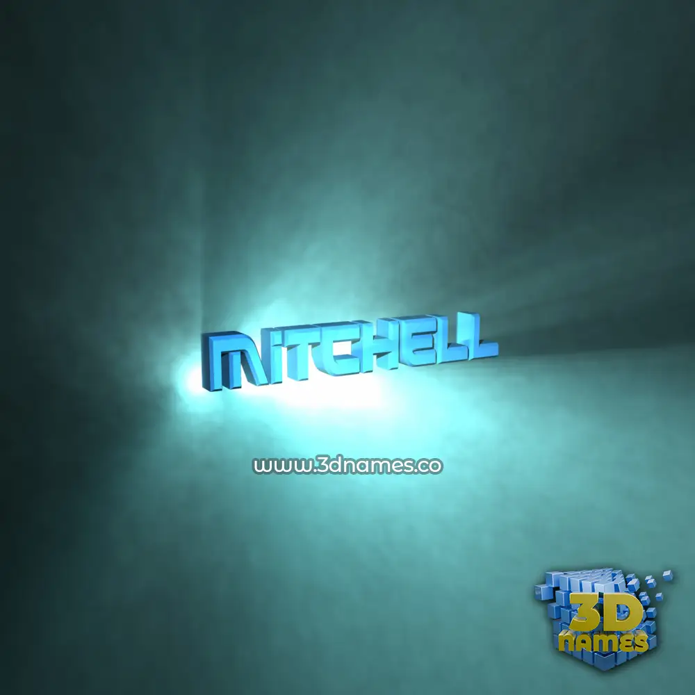 mitchell in Light Shine style - 3D name wallpaper