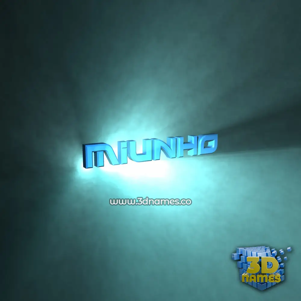 miunho in Light Shine style - 3D name wallpaper