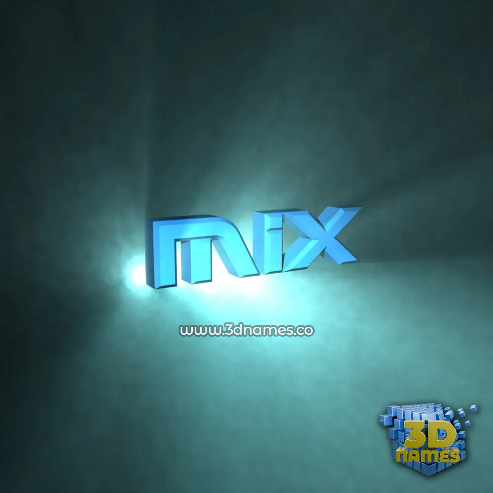 mix in Light Shine style - 3D name wallpaper