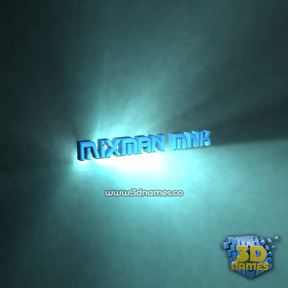 mixman mnk in Light Shine style - 3D name wallpaper