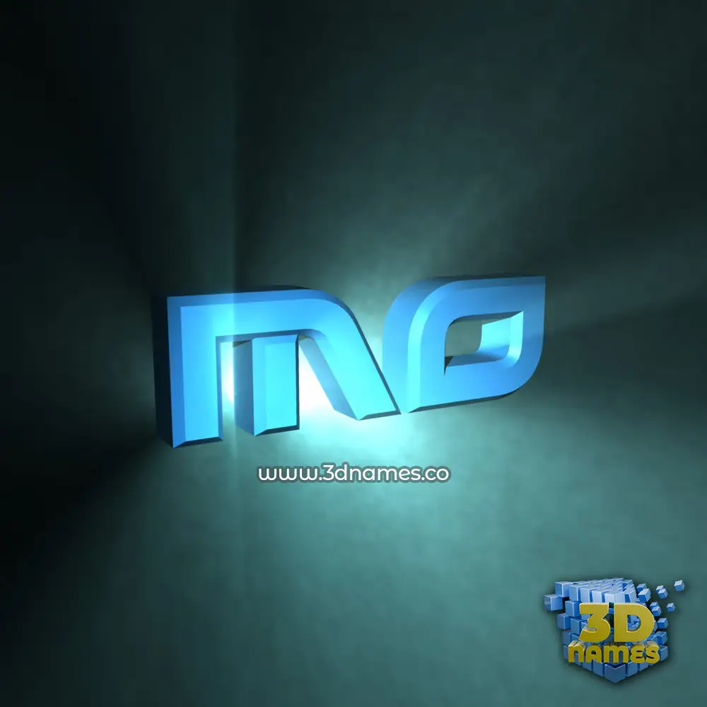 mo in Light Shine style - 3D name wallpaper