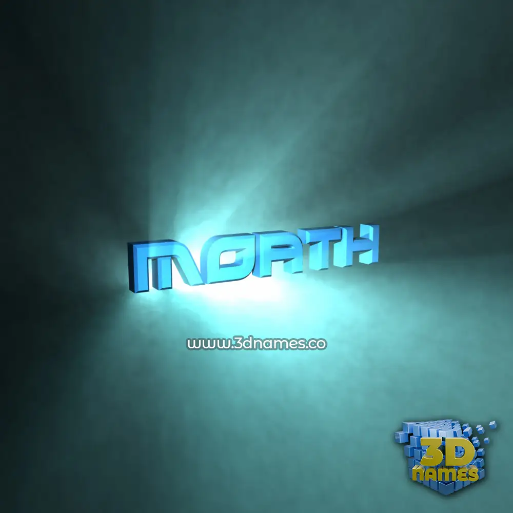 moath in Light Shine style - 3D name wallpaper